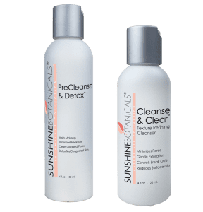 Sunshine Botanical's PreCleanse & Detox and Cleanse & Clear facial cleanser - botanical skincare with natural ingredients