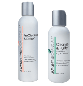Sunshine Botanical's PreCleanse & Detox and Cleanse & Purify facial cleanser - botanical skincare with natural ingredients