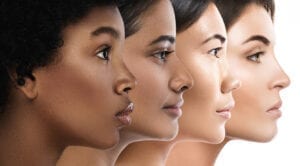 Multi-ethnic beauty. Different ethnicity women - Caucasian, African, Asian and Indian.