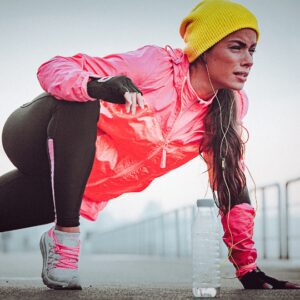 Don't jeopardize your skin or your health in order to increase your calorie burn. Cover all of your extremities, and protect yourself from cold and wind.