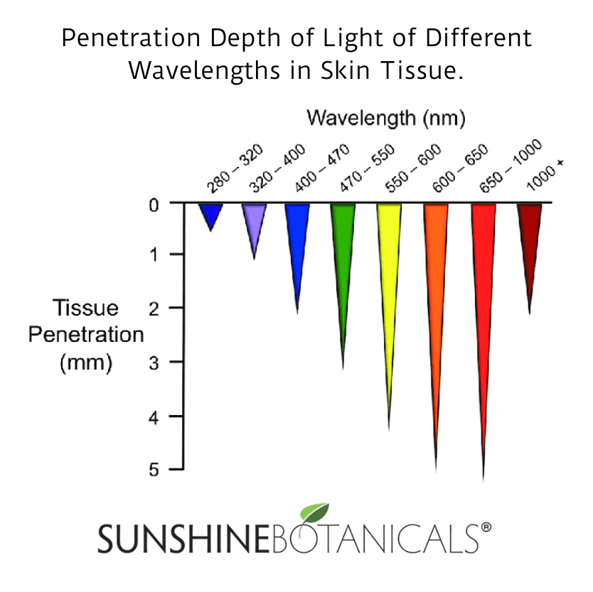 Penetration Depth of LED in Skin Tissue